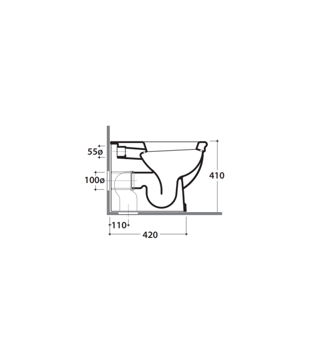 Vaso a terra in ceramica 57x38 cm Globo Paestum PA025BI