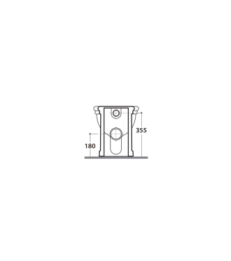 Vaso a terra in ceramica 57x38 cm Globo Paestum PA025BI
