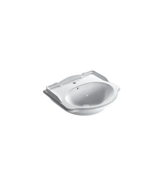 Lavabo in ceramica 62x54 cm Globo Paestum PA057BI