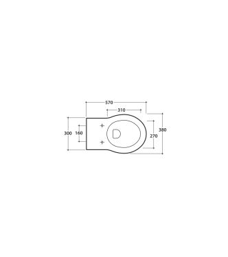 Vaso sospeso in ceramica 57x38 cm Globo Paestum PAS03BI