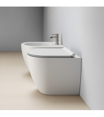 CATALANO CERAMIC FLOOR-MOUNTED SANITARY WARE SET SFERA SERIES MATT WHITE 0514550021 + 0551200021 + 0519551021