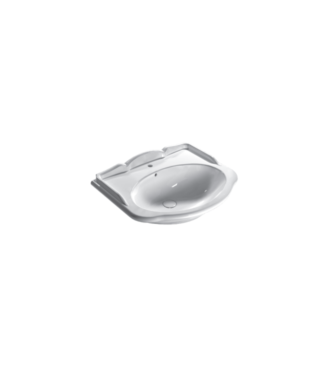 Lavabo in ceramica 71x58 cm Globo Paestum PA006BI