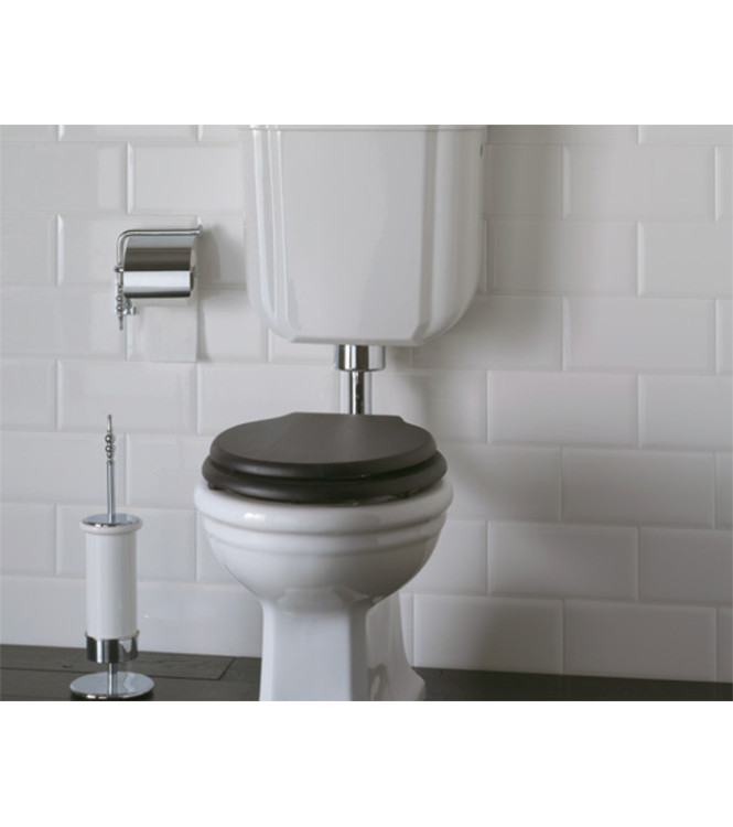 COPRIWATER GLOBO PAESTUM ORIGINALE IN LEGNO MASSELLO ROVERE NERO SOFT CLOSE GLOBO PS20RN