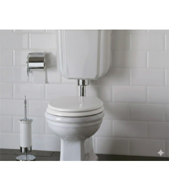 COPRIWATER GLOBO PAESTUM ORIGINALE IN LEGNO MASSELLO ROVERE BIANCO SOFT CLOSE GLOBO PS20RB