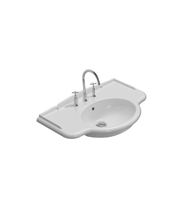 CERAMICA GLOBO PAESTUM LAVABO SOSPESO O PER GAMBE PA056BI