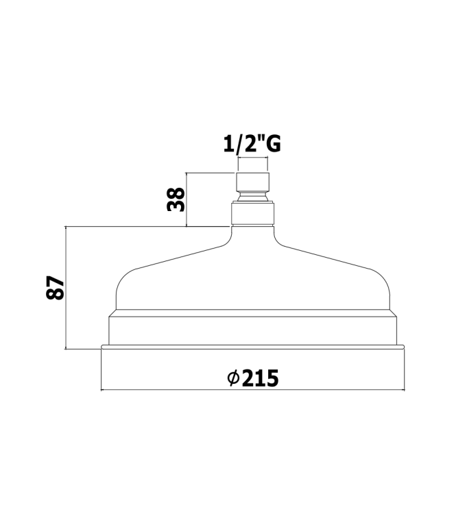 SOFFIONE DOCCIA Ø21,5 CM PAFFONI BELINDA ZSOF046CR