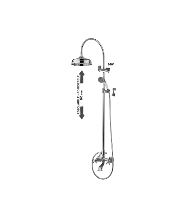 COLONNA DOCCIA REGOLABILE PAFFONI BELINDA ZCOL202CR-022L