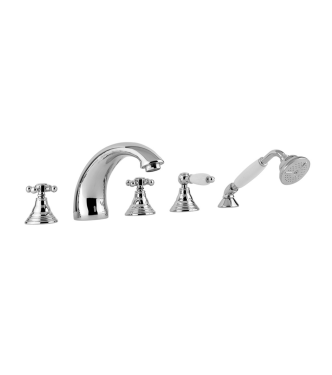 BATTERIA BORDO VASCA CON DEVIATORE PAFFONI SERIE BELINDA-MELISSA FBLV040CR