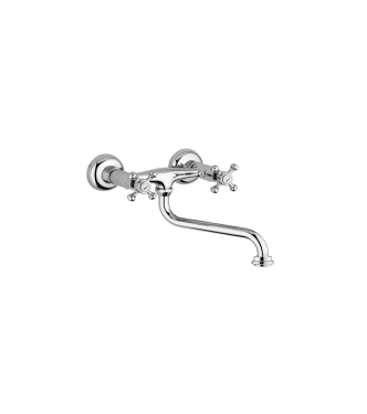 GRUPPO LAVELLO A MURO CON CANNA ORIENTABILE PAFFONI SERIE BELINDA-MELISSA FBLV161CR