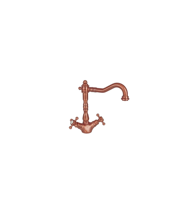 RUBINETTO MONOFORO LAVABO CON CANNA ORIENTABILE RAMATO PAFFONI SERIE BELINDA-MELISSA FBLV075RM