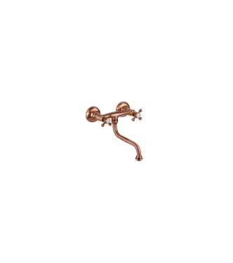 GRUPPO LAVELLO A MURO CON CANNA ORIENTABILE RAMATO PAFFONI SERIE BELINDA-MELISSA FBLV161RM