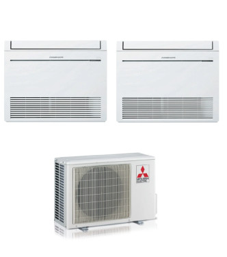 CONDIZIONATORE MITSUBISHI DUAL SPLIT MFZ-KT A PAVIMENTO CONSOLE 9000+9000 BTU INVERTER MXZ-2F42VF4 A+++