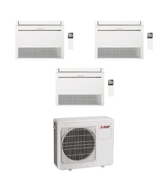 CONDIZIONATORE MITSUBISHI TRIAL SPLIT MFZ-KT A PAVIMENTO CONSOLE 9000+12000+18000 BTU INVERTER MXZ-3F68VF4 A++