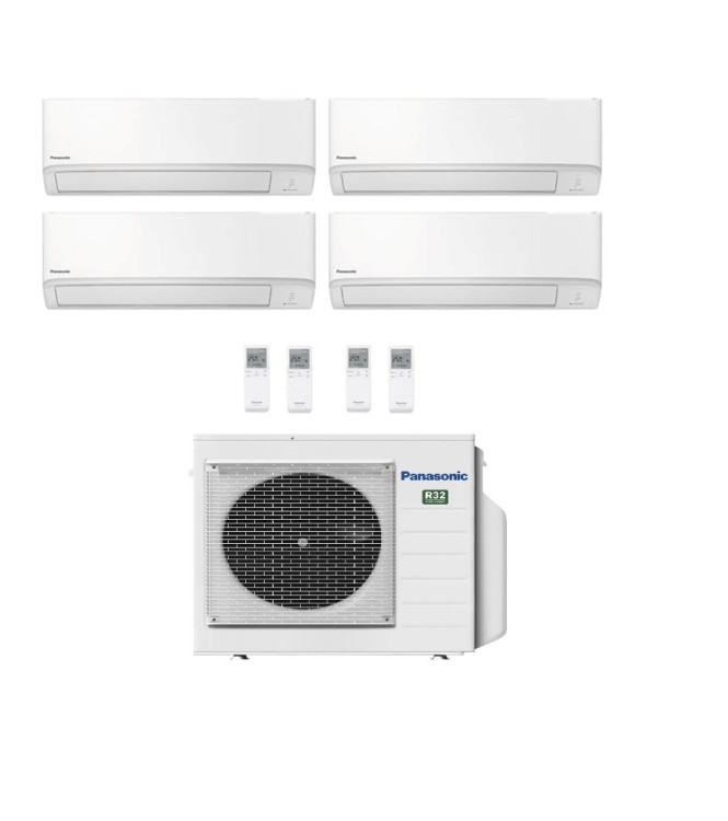 CONDIZIONATORE PANASONIC QUADRI SPLIT TZ SUPER COMPATTA 7000+7000+7000+7000 BTU WIFI INVERTER CU-4Z68TBE A++