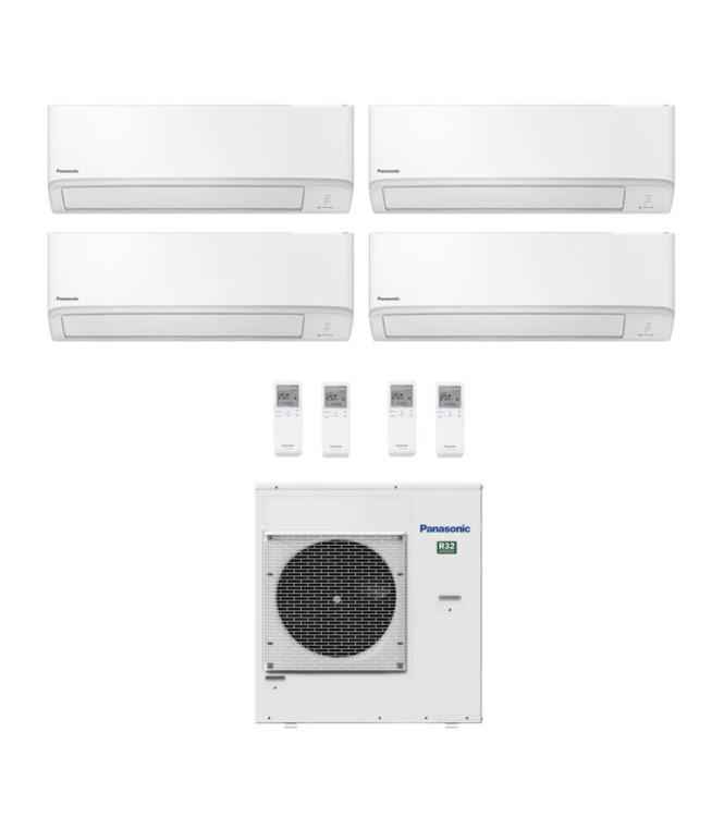 CONDIZIONATORE PANASONIC QUADRI SPLIT TZ SUPER COMPATTA 7000+7000+7000+7000 BTU WIFI INVERTER CU-4Z80TBE A++