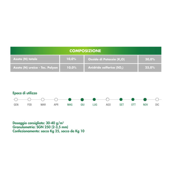 BOTTOS SUMMER K GRANULAR FERTILIZER - 25 KG - 130005207