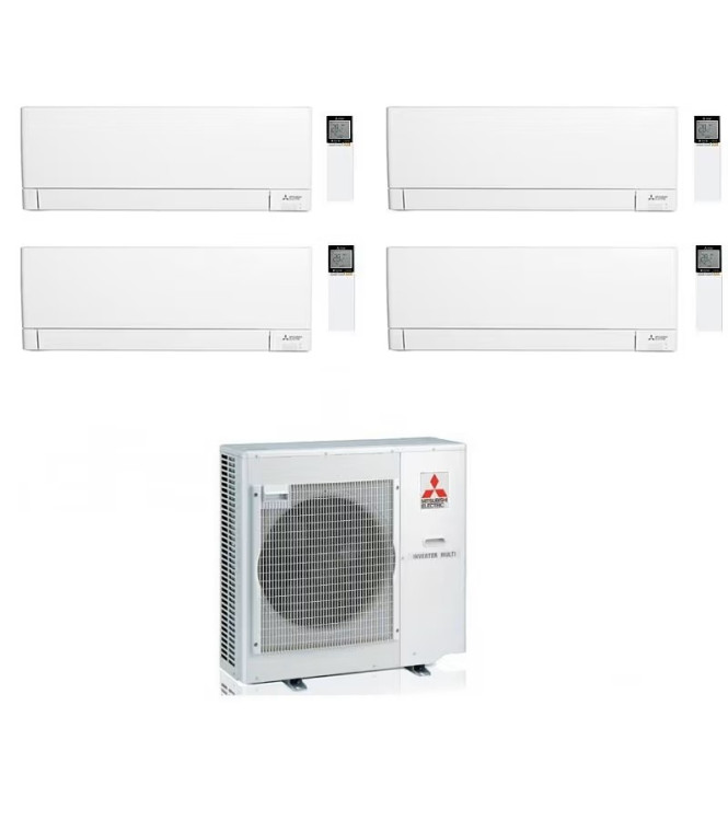 MITSUBISHI AIR CONDITIONER SERIES AY 7000+7000+7000+7000 BTU QUADRI SPLIT INVERTER WI-FI A++/A+ - MXZ-4F80VF4