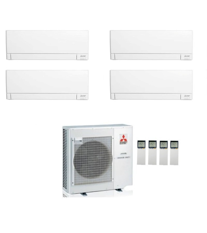 CONDIZIONATORE MITSUBISHI QUADRI SPLIT MSZ-AY 5000+9000+9000+9000 BTU WIFI INVERTER MXZ-4F72VF4 A++