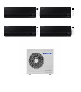 CONDIZIONATORE SAMSUNG QUADRI SPLIT WINDFREE BLACK 7000+9000+9000+12000 BTU WIFI INVERTER AJ080TXJ4KG/EU A++