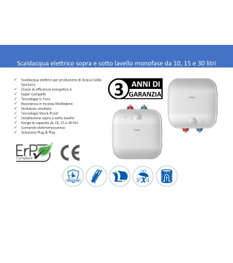 SCALDACQUA ELETTRICO SOTTO LAVELLO 30 LITRI - HAIER GA0SCRE00