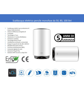 SCALDACQUA ELETTRICO 100 LITRI PENSILE MONOFASE - HAIER GA0SZAE0N