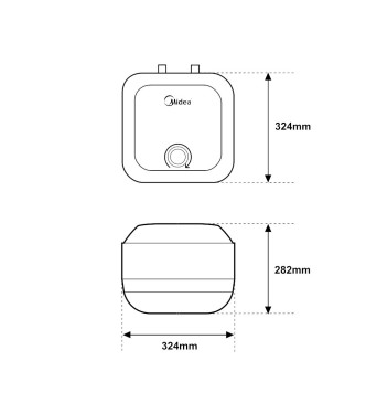 SCALDABAGNO ELETTRICO MIDEA SOTTOLAVELLO 1500 W 10 LITRI BIANCO / D10-15VDU