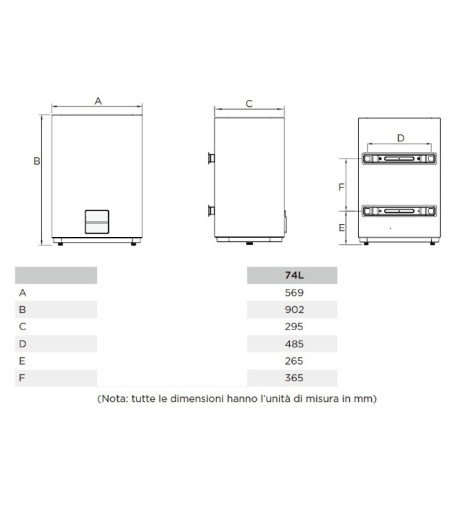 MIDEA ELECTRIC WATER HEATER DOUBLE TANK 1500 W 80 LITERS WHITE / D80-15ED6