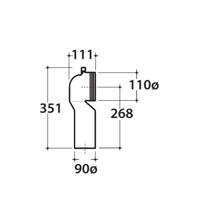 RACCORDO PER SCARICO A PAVIMENTO REGOLABILE DA 10 A 12 CM - GLOBO VA093