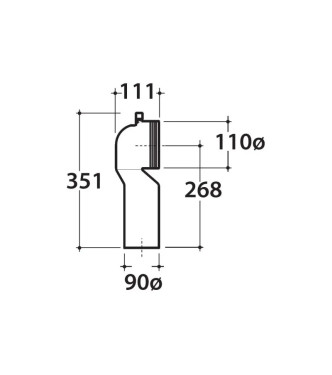RACCORDO PER SCARICO A PAVIMENTO REGOLABILE DA 10 A 12 CM - GLOBO VA093