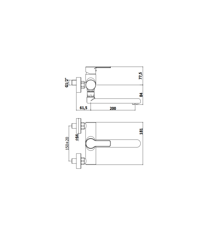 MISCELATORE A PARETE PER LAVELLO PAFFONI SERIE RED RED161CR