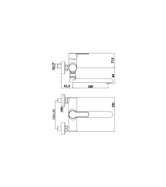 MISCELATORE A PARETE PER LAVELLO PAFFONI SERIE RED RED161CR