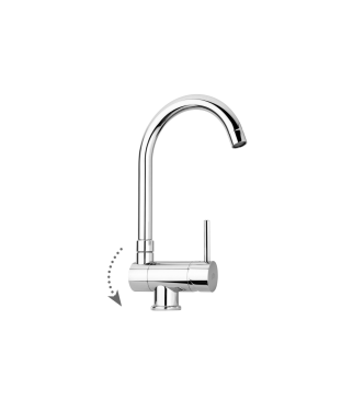 MISCELATORE LAVELLO MONOCOMANDO CON CANNA ORIENTABILE PAFFONI SERIE STICK SK189CR