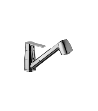 MISCELATORE LAVELLO MONOCOMANDO CON DOCCETTA ESTRAIBILE PAFFONI SERIE BLU BLU183CR