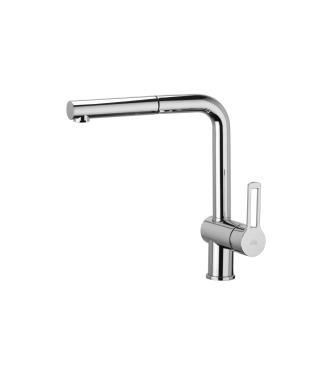 MISCELATORE MONOCOMANDO LAVELLO CON DOCCETTA ESTRAIBILE PAFFONI SERIE RINGO RIN185CR