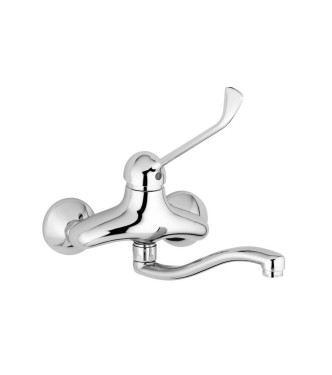 MISCELATORE MONOCOMANDO PER LAVELLO A PARETE CON LEVA CLINICA PAFFONI SERIE DUEMILA DU302CR