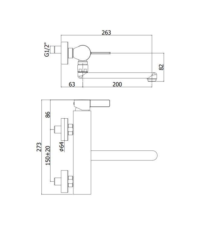 MISCELATORE MONOCOMANDO PER LAVELLO A PARETE STEEL LOOKING PAFFONI SERIE ROCK RO161ST