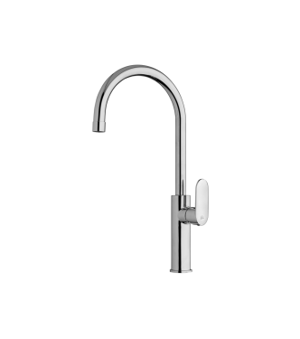 MISCELATORE MONOCOMANDO PER LAVELLO ALTO CON CANNA ORIENTABILE PAFFONI SERIE CANDY CA180CR