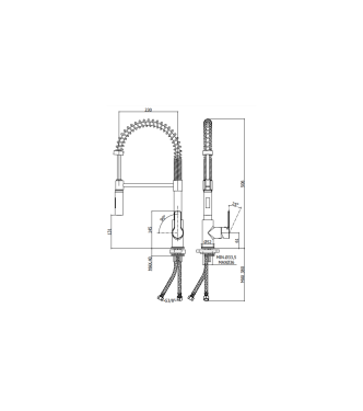 MISCELATORE MONOCOMANDO PER LAVELLO CON CANNA ORIENTABILE PAFFONI SERIE RED RED179CR