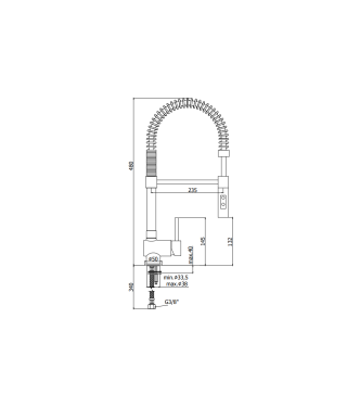 MISCELATORE MONOCOMANDO PER LAVELLO CON CANNA ORIENTABILE PAFFONI SERIE STICK SK179CR