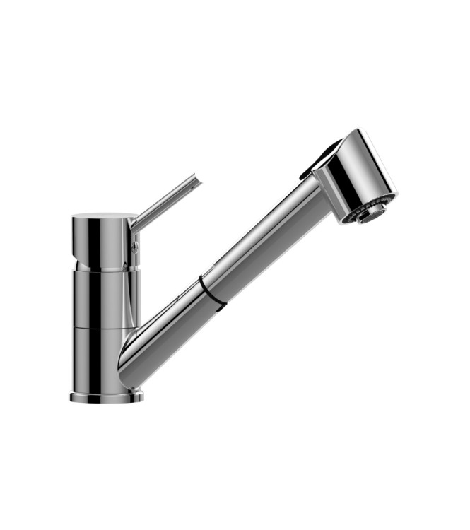 MISCELATORE MONOCOMANDO PER LAVELLO CON DOCCETTA ESTRAIBILE PAFFONI SERIE BIRILLO BI183CR