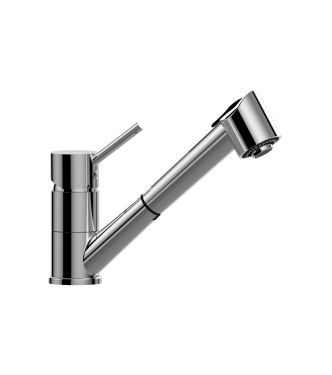 MISCELATORE MONOCOMANDO PER LAVELLO CON DOCCETTA ESTRAIBILE PAFFONI SERIE BIRILLO BI183CR