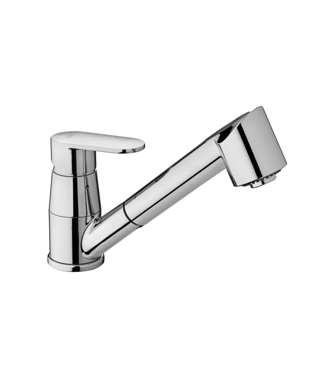 MISCELATORE MONOCOMANDO PER LAVELLO CON DOCCETTA ESTRAIBILE PAFFONI SERIE CANDY CA183CR