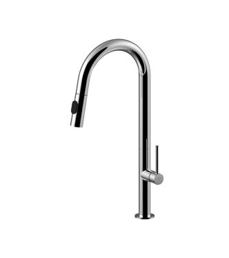 MISCELATORE MONOCOMANDO PER LAVELLO CON DOCCETTA ESTRAIBILE PAFFONI SERIE CHEF CH185CR