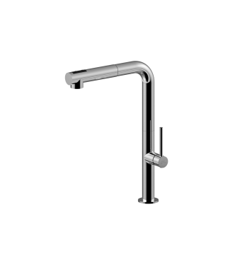 MISCELATORE MONOCOMANDO PER LAVELLO CON DOCCETTA ESTRAIBILE PAFFONI SERIE CHEF CH985CR