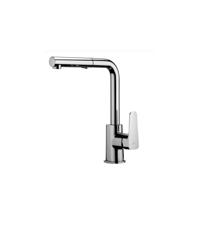 MISCELATORE MONOCOMANDO PER LAVELLO CON DOCCETTA ESTRAIBILE PAFFONI SERIE SLY SY285CR