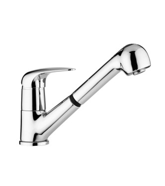 MISCELATORE MONOCOMANDO PER LAVELLO CON DOCCINO ESTRAIBILE PAFFONI SERIE DUEMILA DU183CR