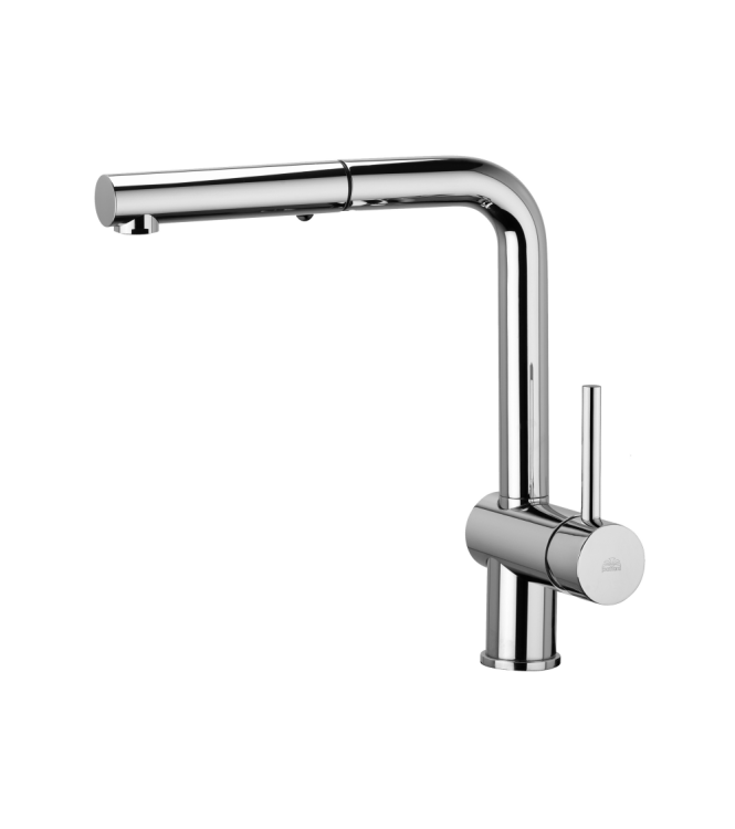 MISCELATORE MONOCOMANDO PER LAVELLO CON DOCCINO ESTRAIBILE PAFFONI SERIE LIGHT LIG285CR-MET