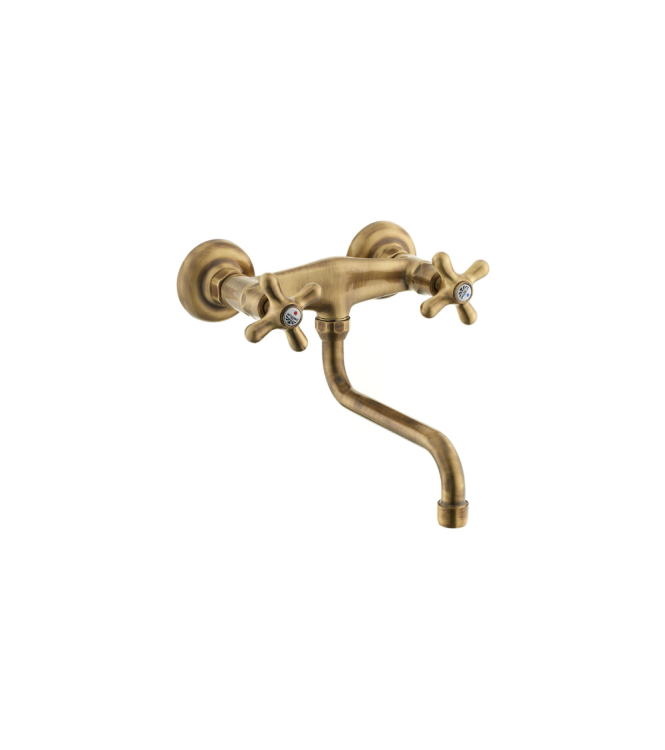 GRUPPO LAVELLO A MURO CON CANNA ORIENTABILE BRONZATO PAFFONI SERIE IRIS IRV161BR