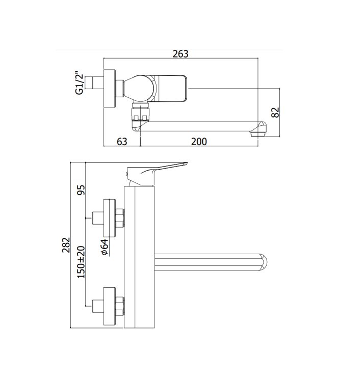 MISCELATORE PER LAVELLO A PARETE STEEL LOOKING PAFFONI SERIE TILT TI161ST