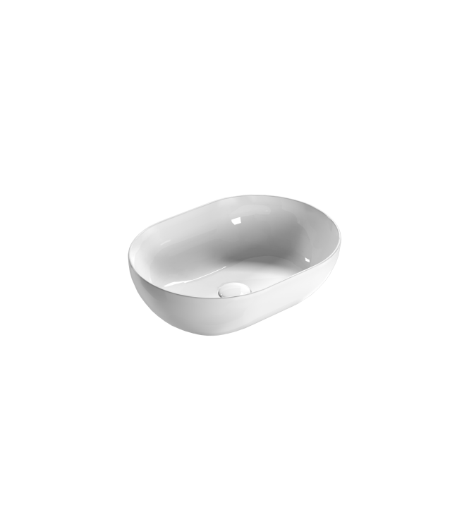 LAVABO APPOGGIO T-EDGE 50X36 BIANCO LUCIDO - GLOBO B6O50BI